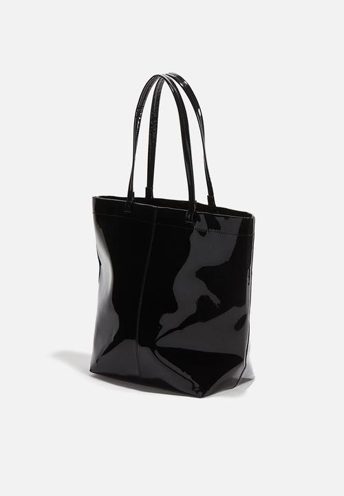 H&M - Patent shopper - black