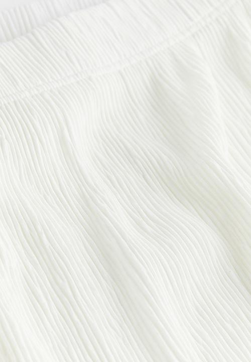 H&M - Crinkled trousers - white