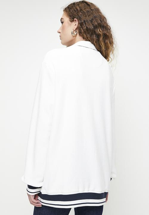 GUESS - Raquelle fleece cardigan - white moon - d001