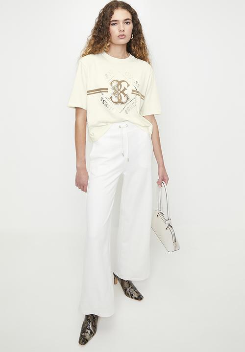 GUESS - krissy boxy tee - dove white