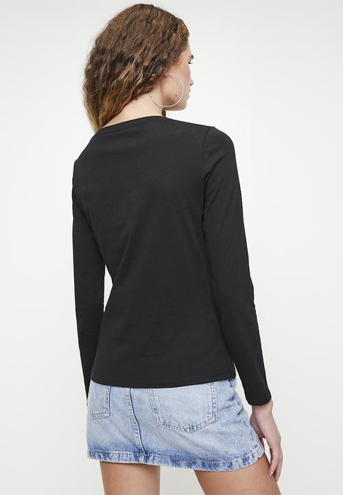 GUESS - Ls Rn Icon Tee - Jet Black A997