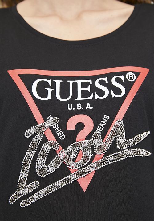 GUESS - Ls Rn Icon Tee - Jet Black A997