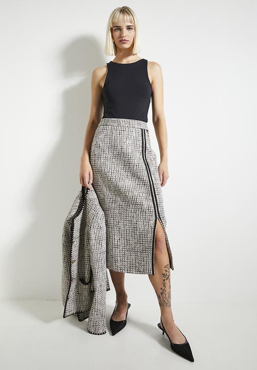 POLO - Wmn mila boucle skirt - black