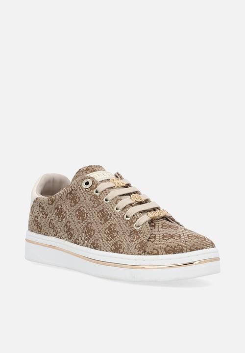 GUESS - Stasey2 logo sneaker - beige/brown