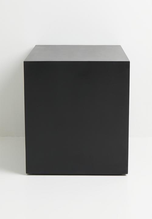 Sixth Floor - Deyra wooden bedside table - black