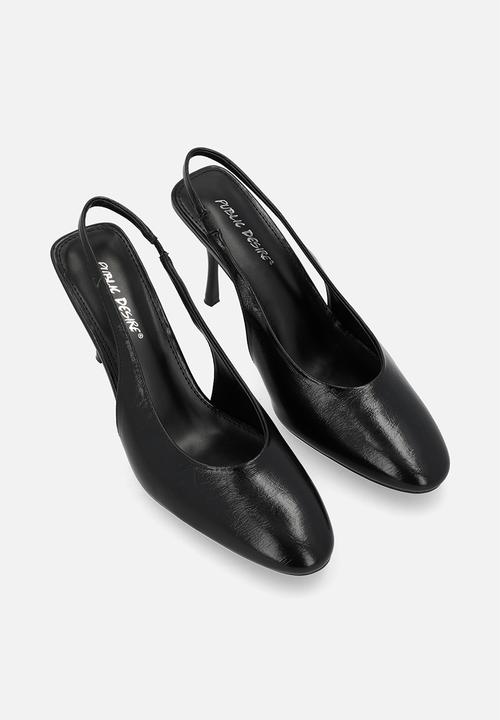 Public Desire - Tilapia Slingback Stiletto - Black