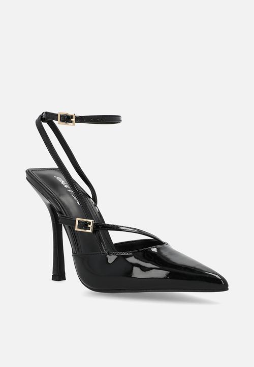Public Desire - Idol WF Ankle Strap - Black Patent