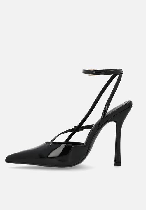 Public Desire - Idol WF Ankle Strap - Black Patent