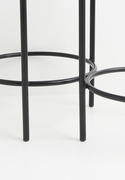 Sixth Floor - Emily glass nested side tables-black