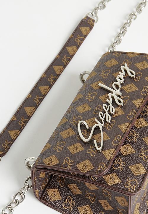 SISSY BOY - All over print 2 crossbody bag - brown