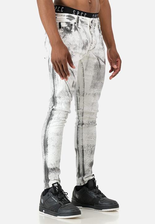 S.P.C.C - Fracture Jeans  - Optical White