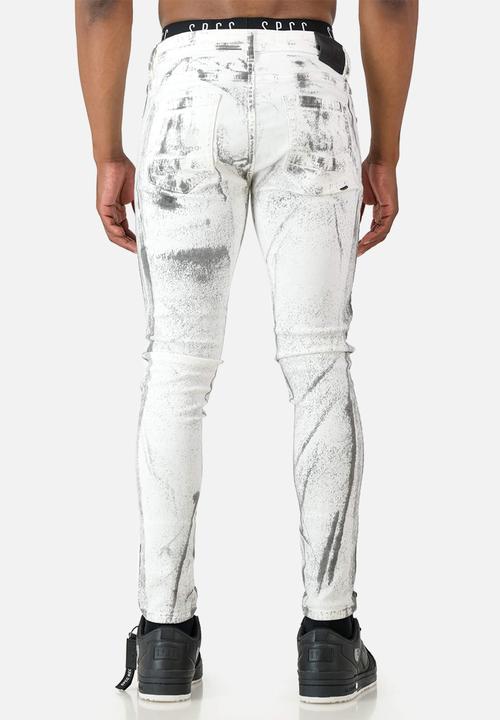 S.P.C.C - Fracture Jeans  - Optical White