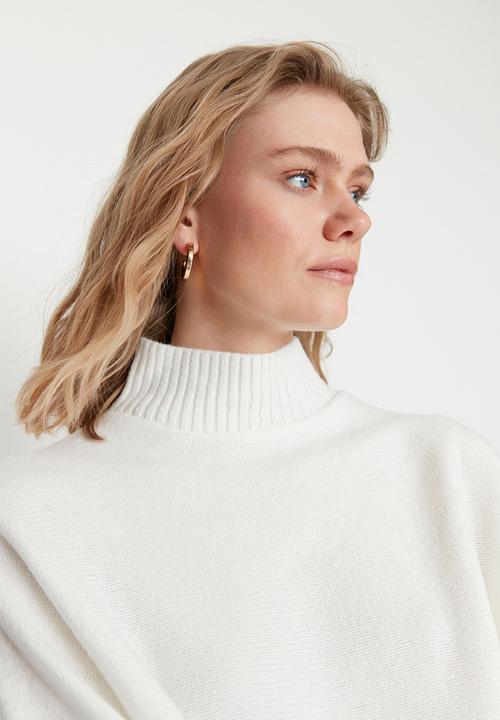 Trendyol - Ecru soft textured wide fit knitwear