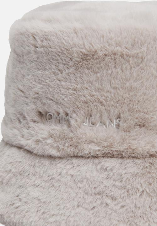 Tommy Hilfiger - Linear fur bucket hat-grey