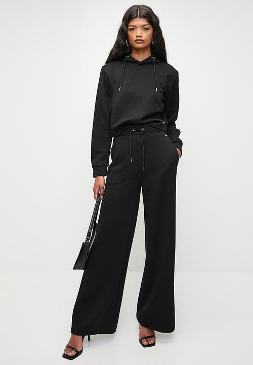 GUESS - Peony Logo Straight Long Pant - Peony Black Aop