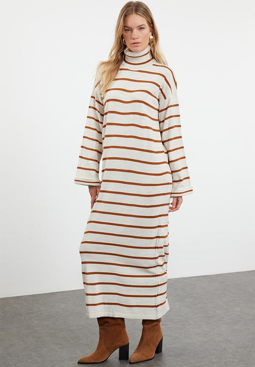 Trendyol - Striped fine dress - tile 
