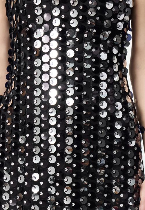 Trendyol - Sequin knitted long elegant evening dress - black 