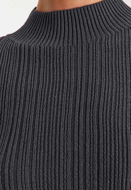 Trendyol - Stand-up collar knitwear sweater - anthracite 