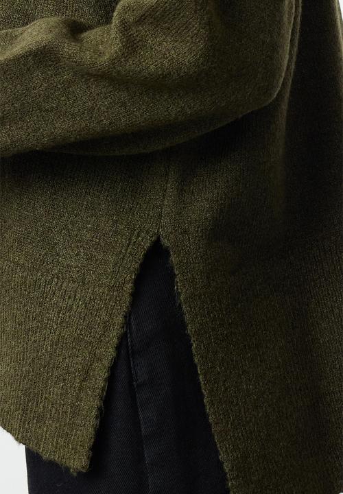 Trendyol - Soft texture wide pattern knitwear - khaki 