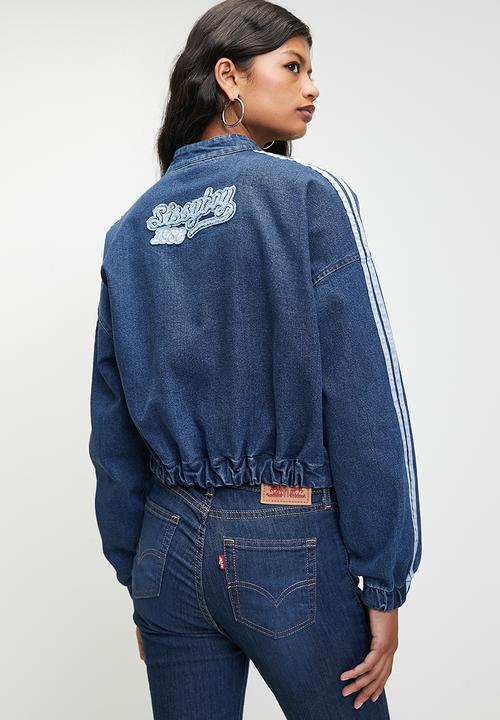 SISSY BOY - CAITLIN: Denim athleisure jacket - Dark Vintage