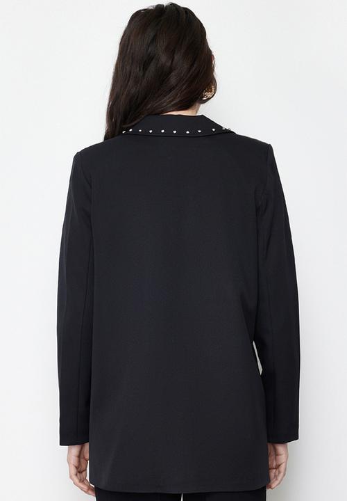 Trendyol - Collar Stone Detailed Woven - black