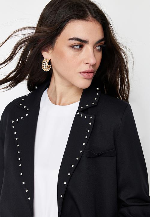 Trendyol - Collar Stone Detailed Woven - black