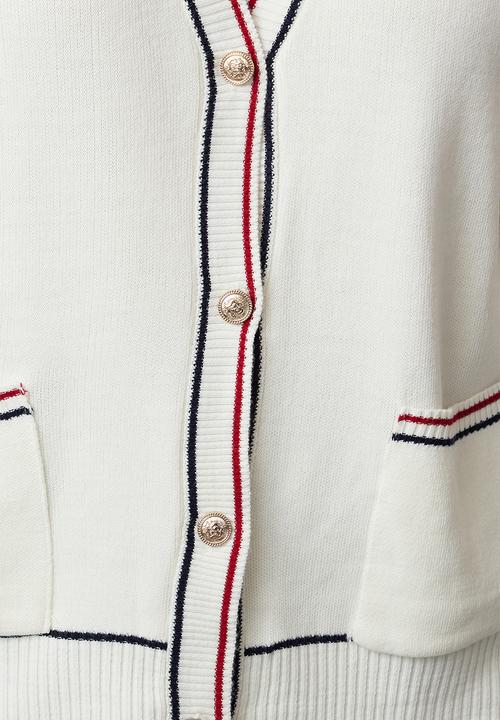 Trendyol - Stripe Detailed Cardigan - Ecru 
