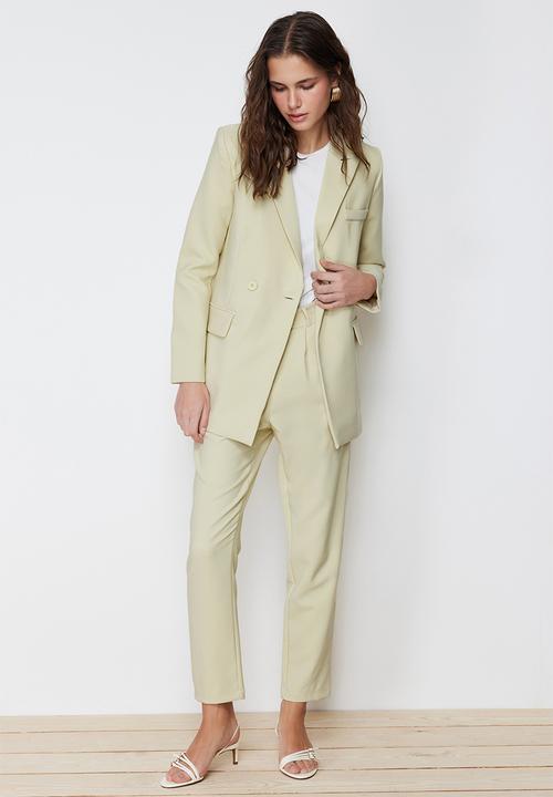 Trendyol - Light Mint Blazer Jacket-Pants Woven Bottom-Top