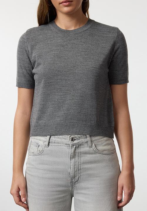 Trendyol - Basic cardigan-blouse knitwear - anthracite 