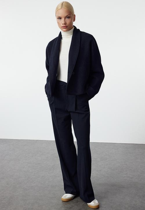 Trendyol - Regular wool coat - navy blue