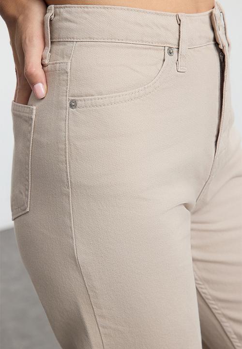 Trendyol - Straight fit woven trousers - beige 