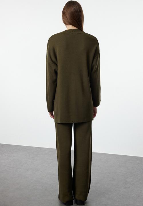 Trendyol - Sweater trousers knitwear bottom-top - khaki