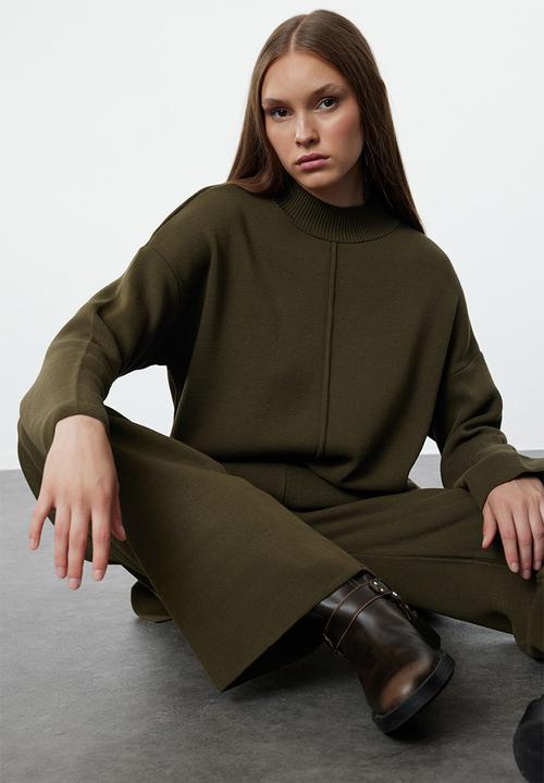 Trendyol - Sweater trousers knitwear bottom-top - khaki