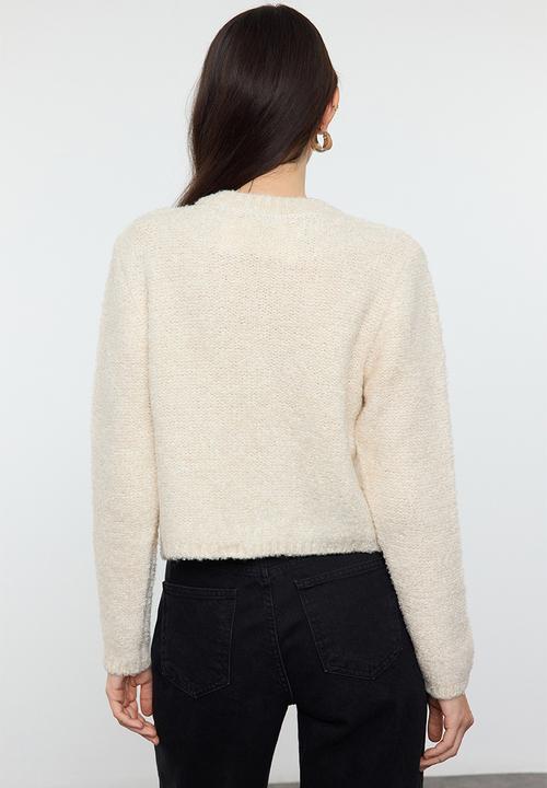 Trendyol - Ribbon detailed knitwear - stone