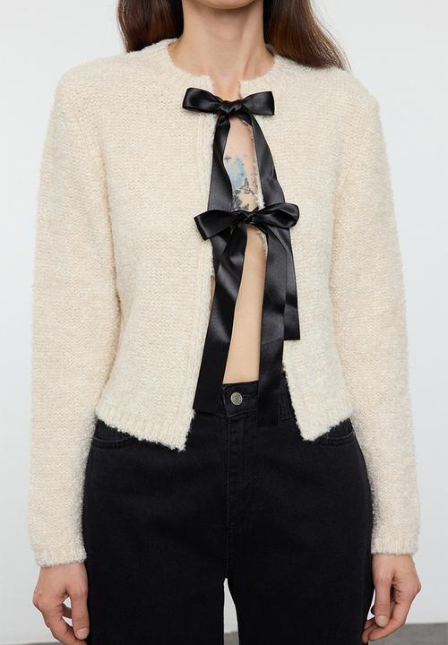 Trendyol - Ribbon detailed knitwear - stone