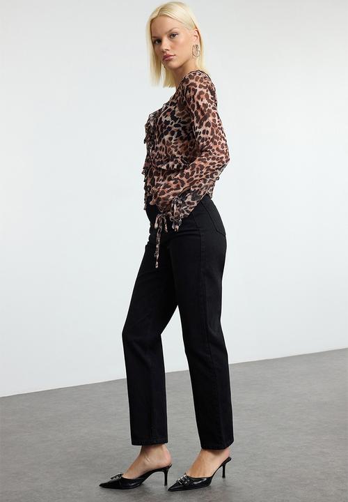 Trendyol - Straight fit woven trousers - black