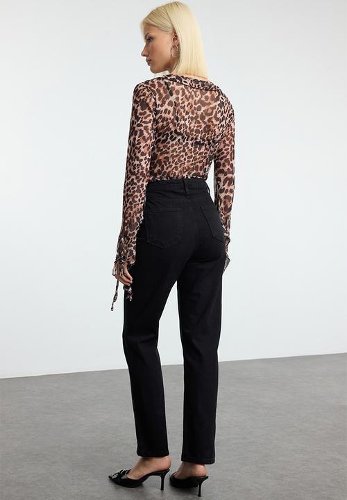 Trendyol - Straight fit woven trousers - black