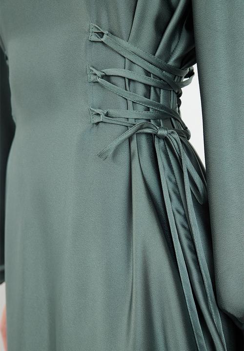 Trendyol - Waist briti satin evening - mint 
