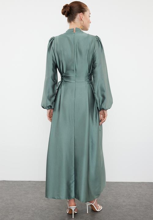 Trendyol - Waist briti satin evening - mint 