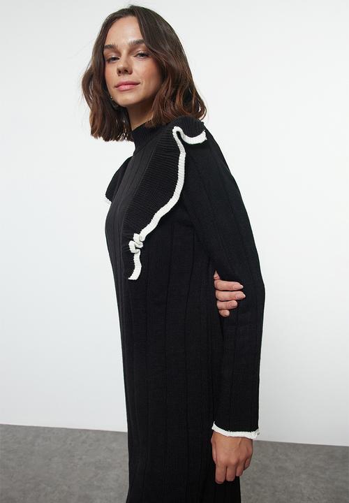 Trendyol - Ruffle detailed knitwear - black