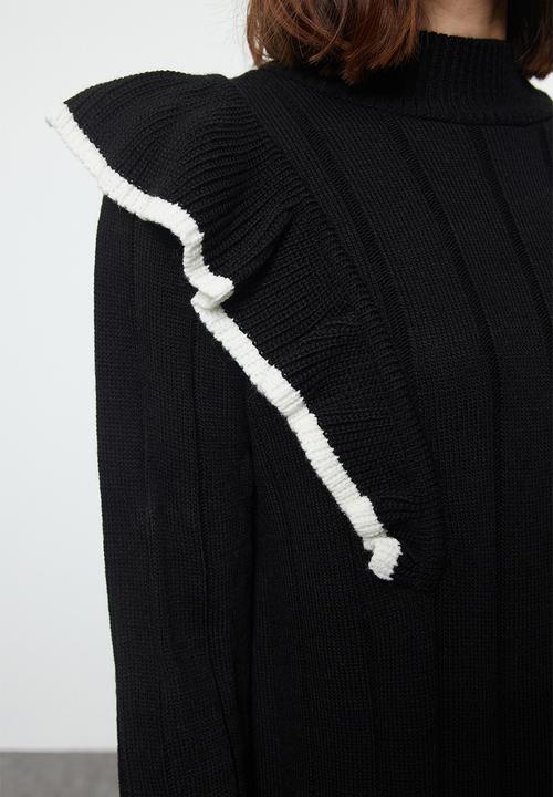 Trendyol - Ruffle detailed knitwear - black