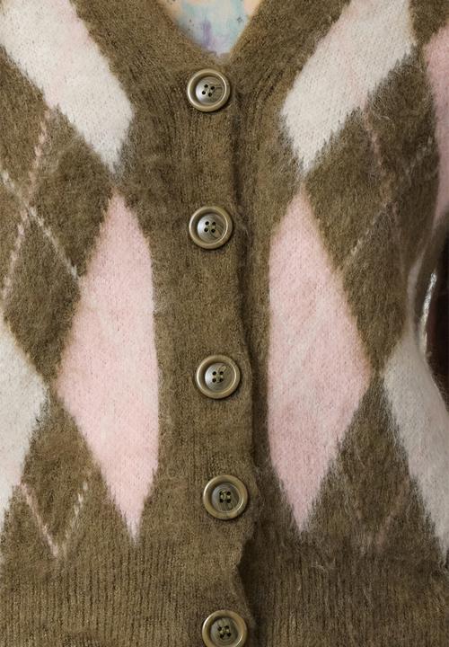 Trendyol - Soft texture plaid patterned knitwear - khaki
