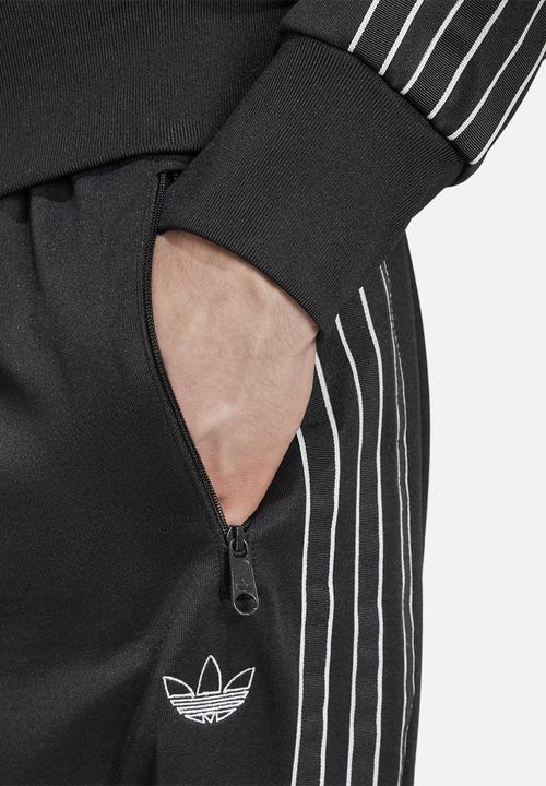 adidas Originals - Outlined Trefoil Firebird Track Pants  - Black