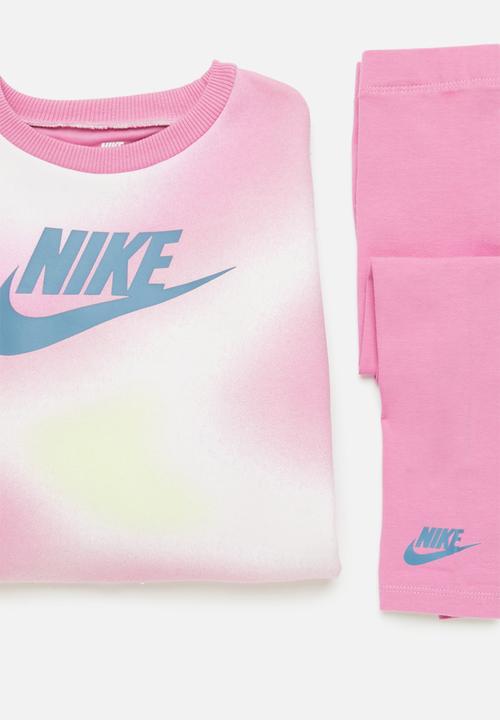 Nike - Nkg solarized crew & legging s - magic flamingo