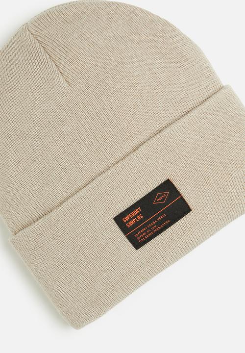 Superdry. - Surplus Knitted Beanie Hat - Chateau Grey