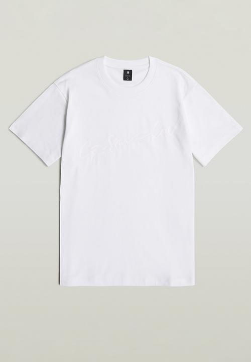 G-STAR - Flock g-script loose r t - white