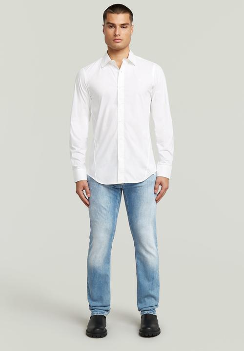 G-STAR - Uniform slim shirt long sleeve - white