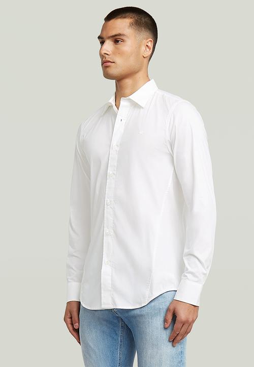 G-STAR - Uniform slim shirt long sleeve - white