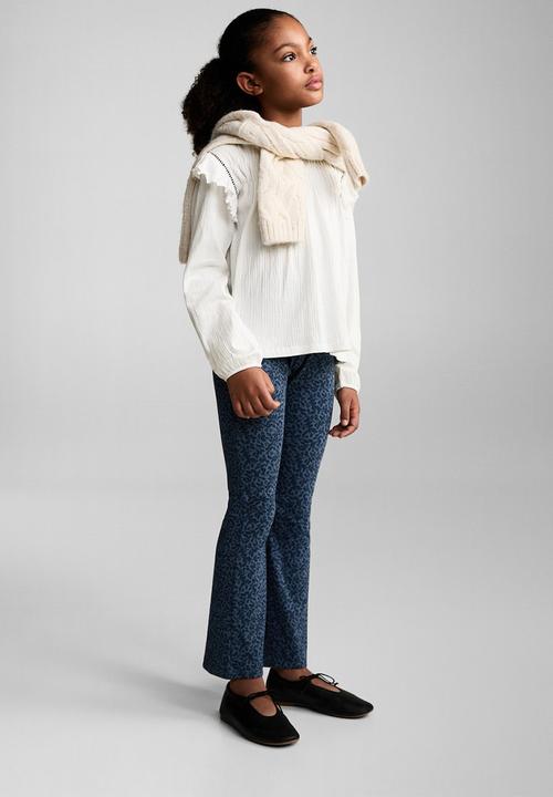 MANGO - T-shirt blanqui - natural