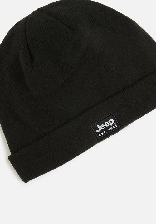 JEEP - Polar Fleece Beanie - Black-Jeep